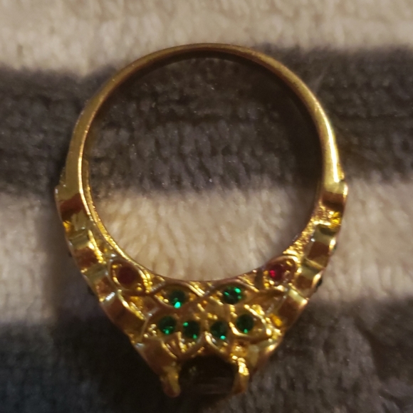 Ruby and emerald ring - Picture 4 of 8